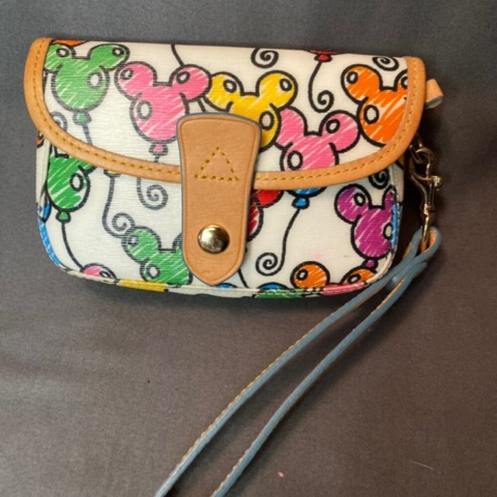 Disney Dooney & Bourke Mickey Balloon Pouch Wristlet